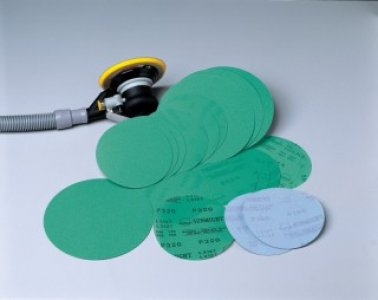 Open Coated Sanding Disc, 6 in, Premium Aluminum Oxide, PSA Attachment