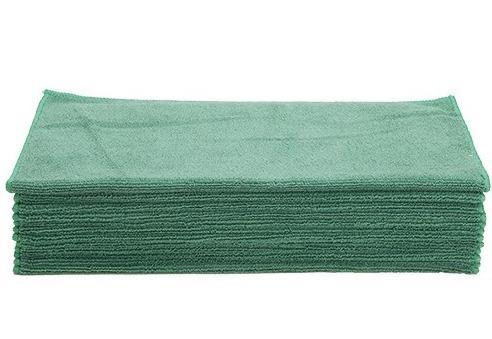 GST.MB16OLV Microfiber Multi-Purpose Wiping Towel Auto Detail, Janitorial Cleaning Cloths, 380 GSM, 16"x16", Olive,