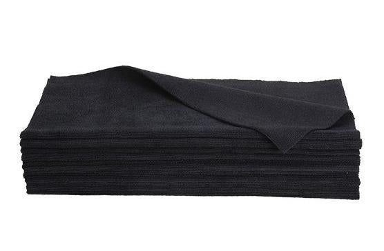 GST.MBE16BLK Microfiber Edgeless Towel Scratch-Free, Safe for All Surface, 380 GSM, 16"x16", Black