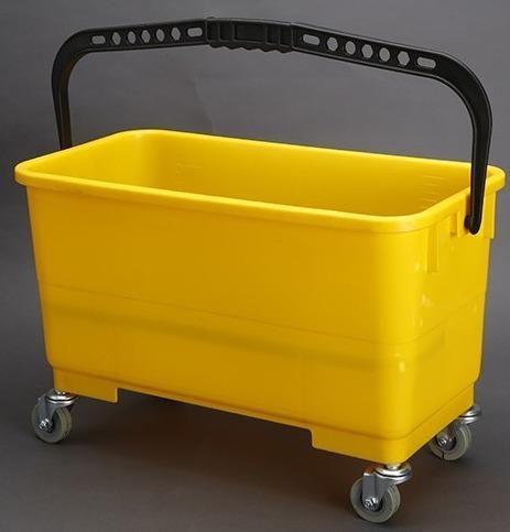 GST.ABK19YLW Cleaning Bucket with Flat Sieve & Wheels, 6 Gallon