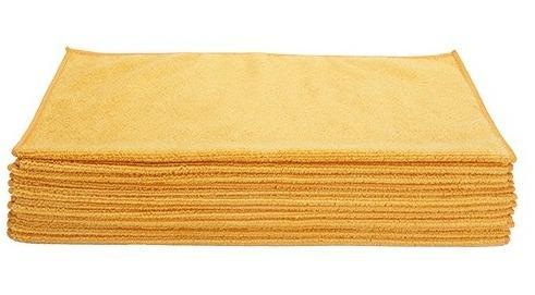 GST.MB16ORG Microfiber Multi-Purpose Wiping Towel Auto Detail, Janitorial Cleaning Cloths, 380 GSM, 16"x16", Orange