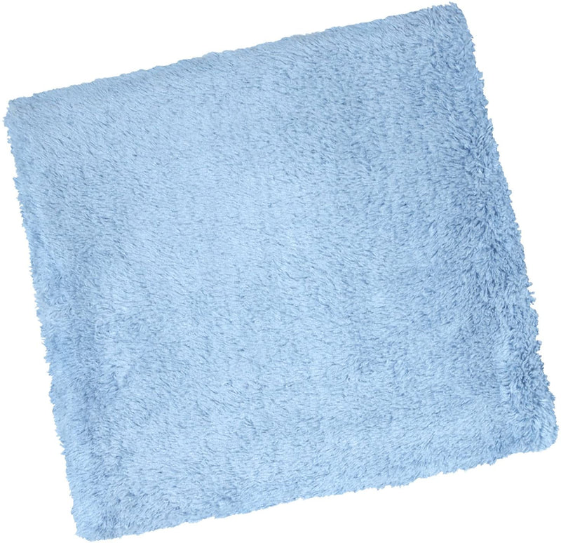 BLUE FUR LONG PILE EDGELESS MICROFIBER TOWELS 450GSM