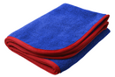 SMA.28-862 16X24 LARGE SUPER PLUSH MICROFIBER TOWELS BLUE/RED 380GSM