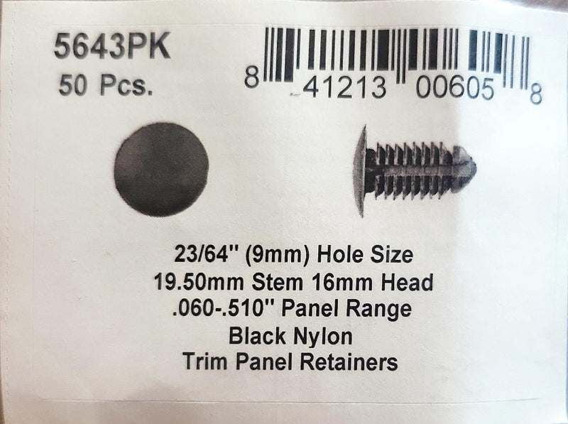 DSC.5643PK  9mm Hole Size 19.5mm Stem