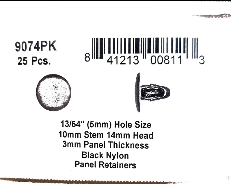 DSC.9074PK  5mm Hole Size 14mm Head