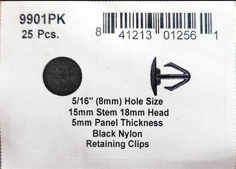 DSC.9901PK  8mm Hole Size 15mm Stem Length