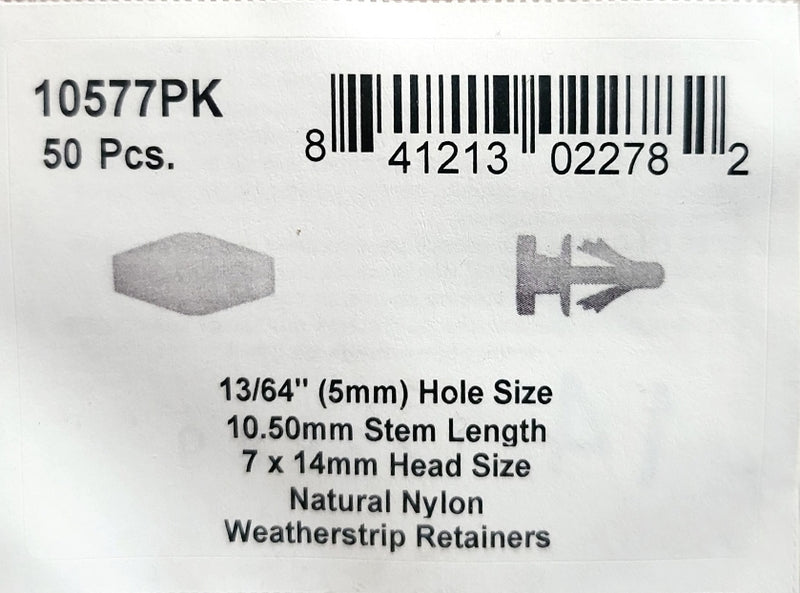 DSC.10577PK  5mm Hole Size 10.5mm Stem Lgth