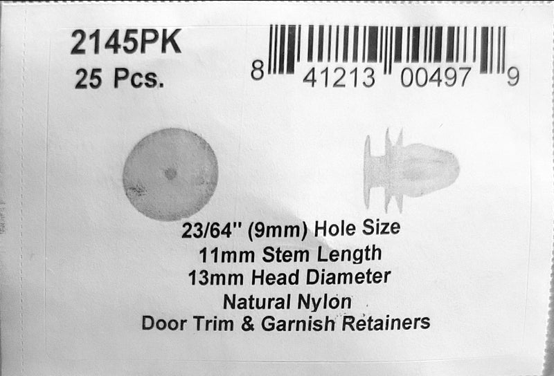 DSC.2145PK  9mm Hole Size 11mm Stem Length
