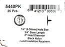 DSC.5440PK  1/4"(6.3mm) Hole 2"Hd 3/4"Stem