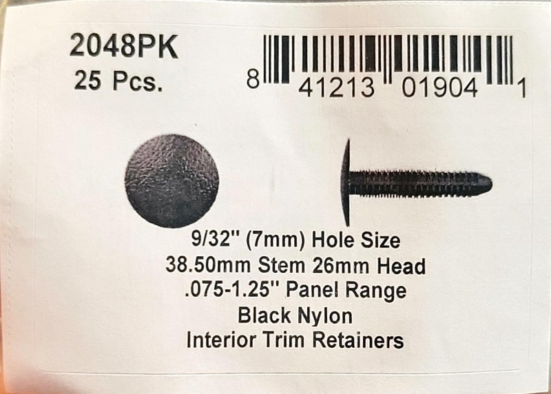 DSC.2048PK  9/32" Hole Size 26mm Head O.D.