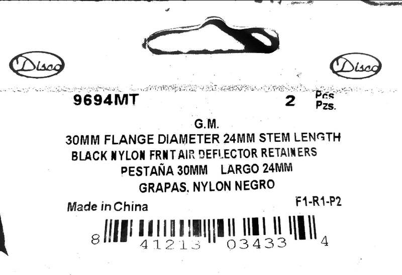 DSC.9694MT 18mm Top Head Dia. 30mm Flange 24mm Stem
