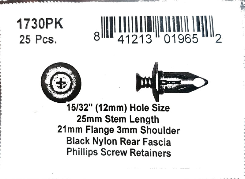 DSC.1730PK  12mm Hole Size 25mm Stem Lgth