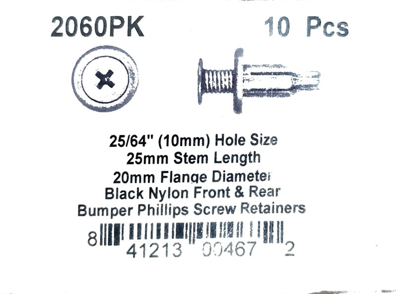 DSC.2060PK  10mm Hole Size 25mm Stem Lgth
