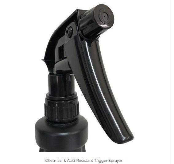 GST.AT-BLK-TW Trigger Sprayers Chemical and Acid Resistant, 28/400 Thread, Steel Spring