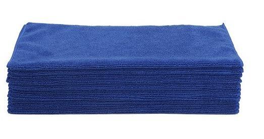 GST.MB16 NVY Microfiber Multi-Purpose Wiping Towel Auto Detail, Janitorial Cleaning Cloths, 380 GSM, 16"x16", Navy,