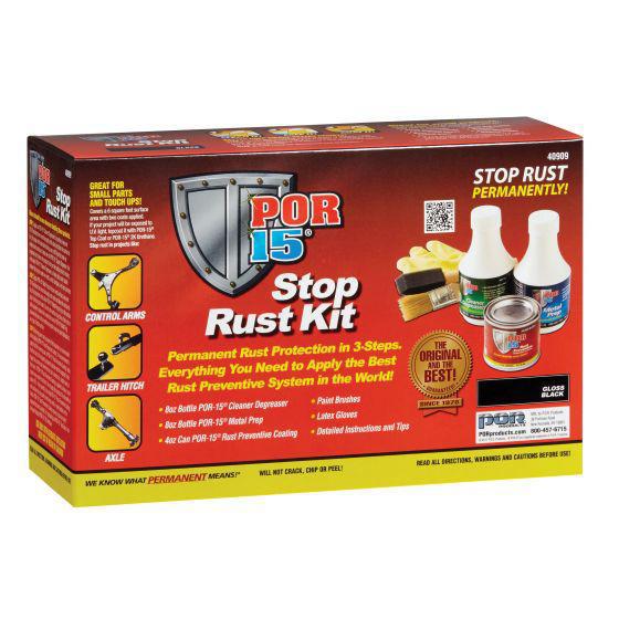 POF.40909 Stop Rust Kit, 4 oz, Black, 6 sq-ft Coverage