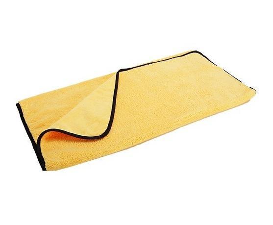 GST.ME36GLD/BLK Microfiber Elite Jumbo Super Absorbent Drying Towel, 380 GSM, 36"x 24", Golden Yellow / Black Trim
