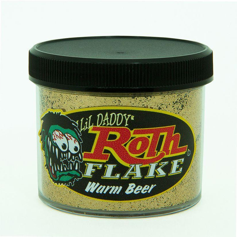 ROT.BRF107.EA Warm Beer Solid Metal Flake,.004 "Baby" Size, 2oz Jar