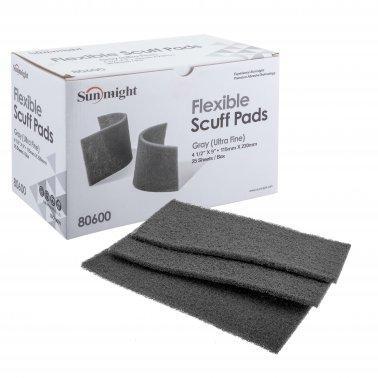 SUN.80200 Scuff Pad, 6 in W x 9 in L, Ultra Fine, Gray