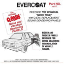 FIB.116 EVERCOAT® Q-Pad™  Sound Deadening Panel, 12 x 12 in, Fiberglass, Black