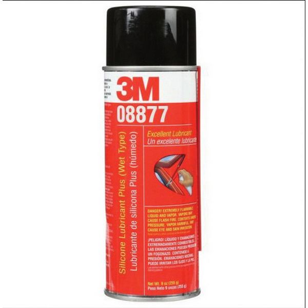 3M.8877 Wet Film Silicone Lubricant Plus, 9 oz Aerosol Can, Transparent, 585 g/L VOC   ** This is an obsolete product. It is not returnable-all sales are final
