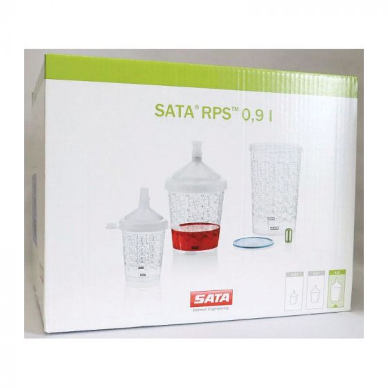 SATA RPS Standard Lid Disposable Cup, 0.9 L, For Use With Spray Gun