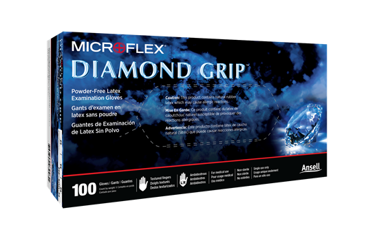 DIAMOND GRIP LATEX EXAM S POWDER FREE 100/PK